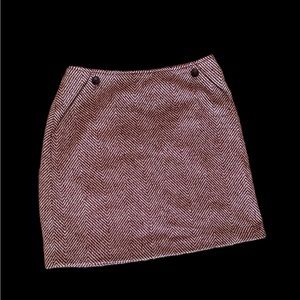 Banana Republic herringbone burgundy mini skirt 4